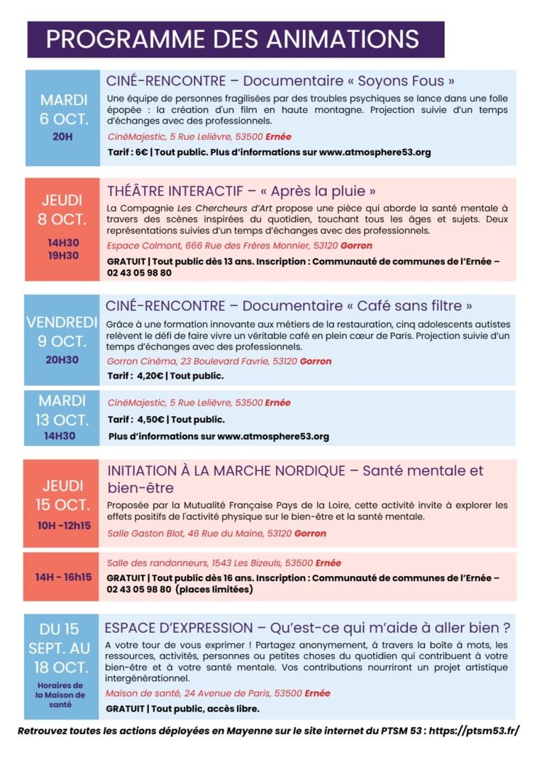 Santé Mentale Ernée Bocage SISM 2026